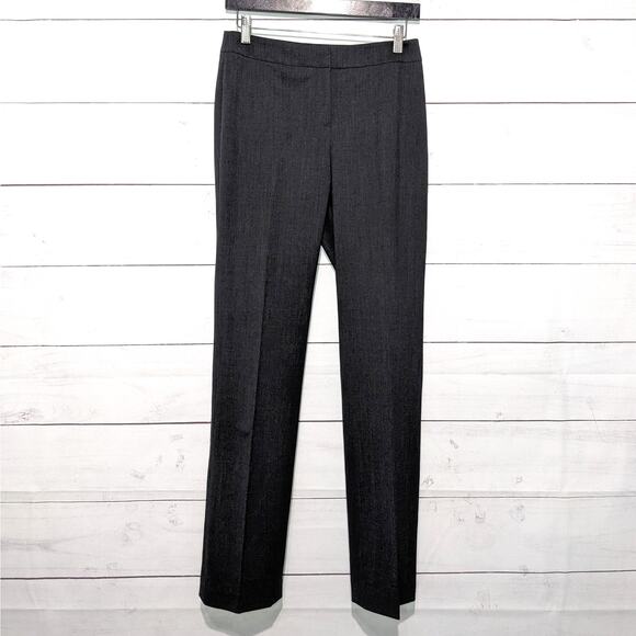 Lafayette 148 New York Wool Barrow Straight Leg Pants Gray Women's Size 2 - Picture 3 of 8